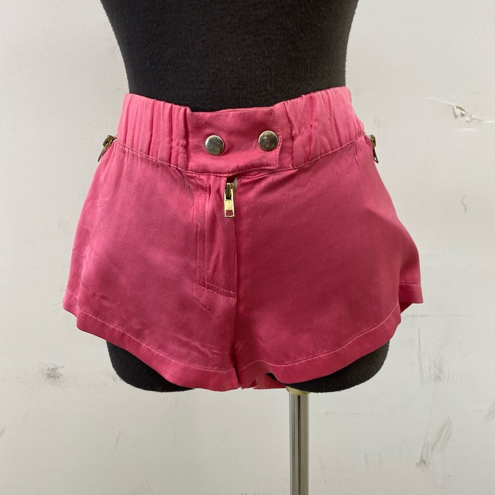 Pink Satin Shorts